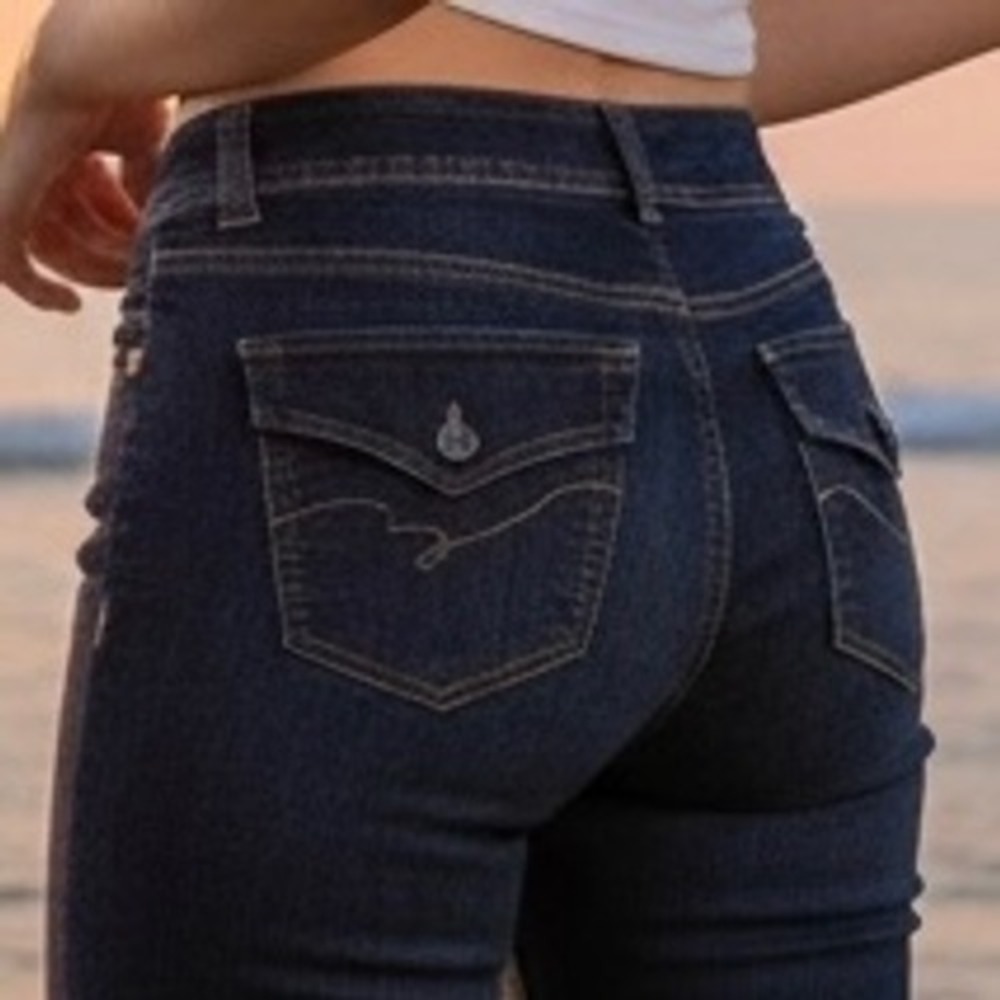 Nine West Jeans Womens 8 Dark Wash Bootcut Flap Pocket‎ Mid Rise Denim Y2K Boho